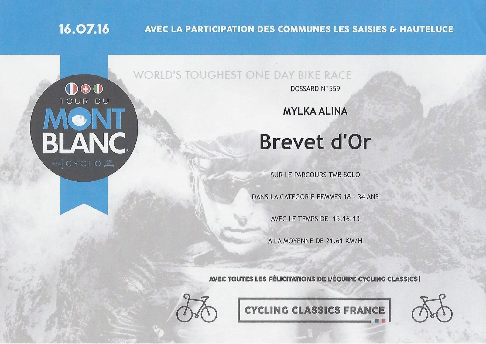 Tour du Mont Blanc Cyclo 2016 – zdjęcie 10 z 10